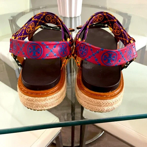 Tory Burch Purple, Yellow, and Green Sandals - Picture 5 of 6